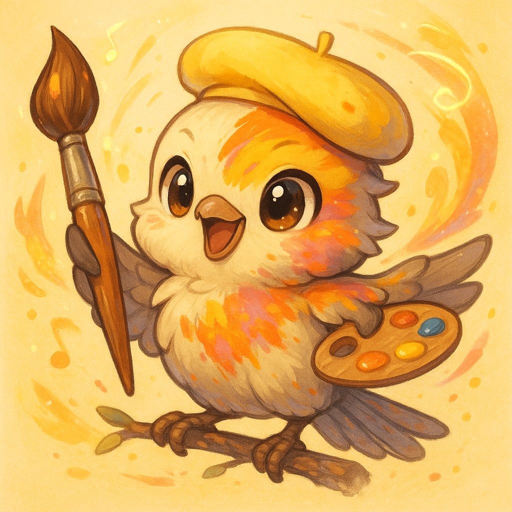 Art Bird Orange